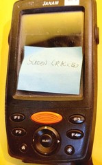 LOT OF 2 DEFECTIVE JANAM XM66 MOBILE COMPUTER HANDHELD WIRELESS BARCODE SCANNERS