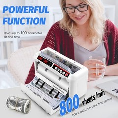 Frifreego Battery Operated Bill Counter Machine, Portable Rechargeable Money …