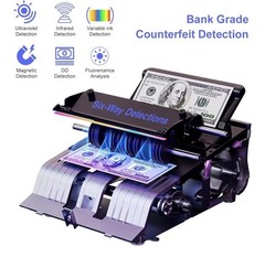 Money Counter Machine, Dollar, Euro Value Count UV/MG/IR/DD/VI/FA Pro Grade Cash