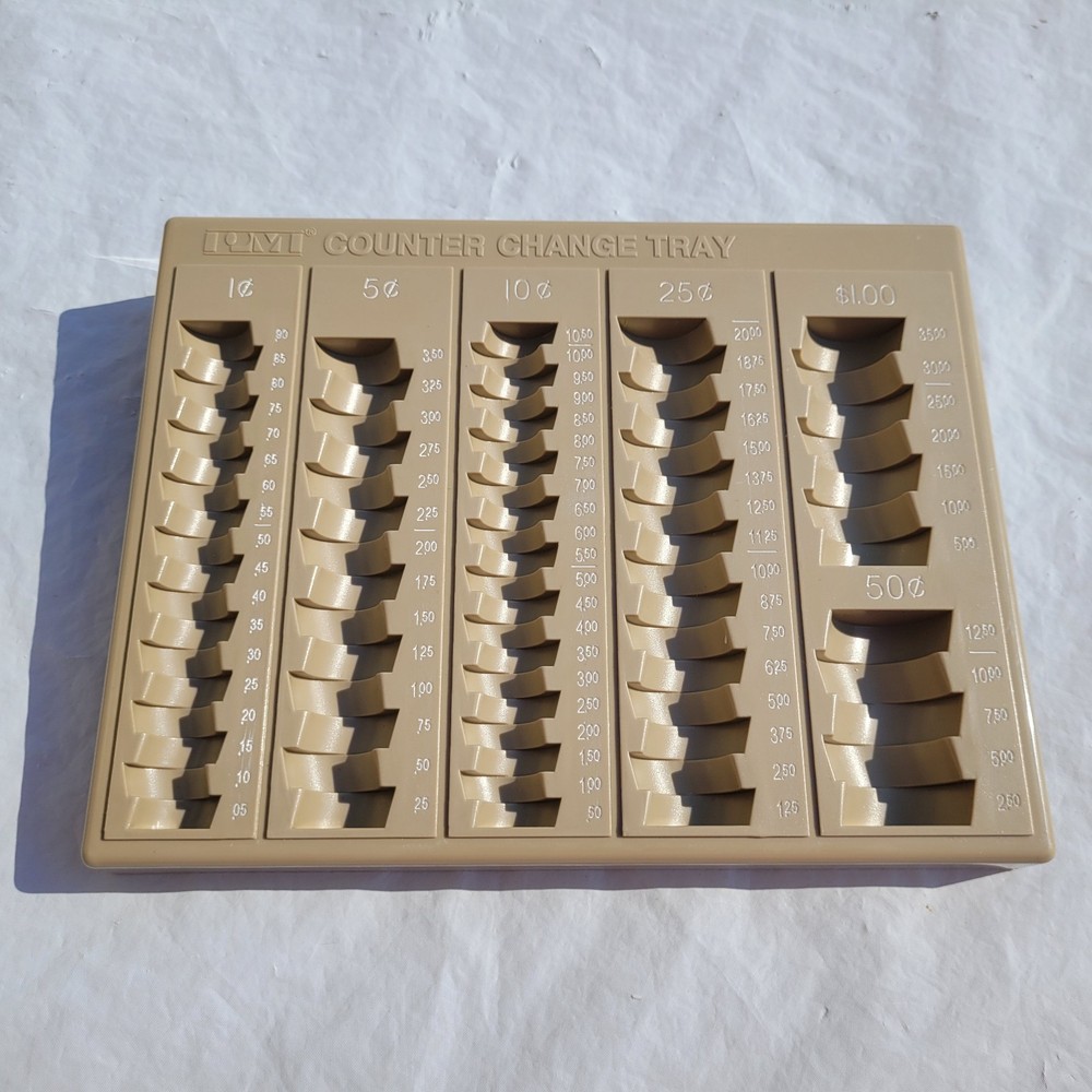 PM Company Coin Counter Change Tray 9.75” X 7.5” Vintage Tray Only