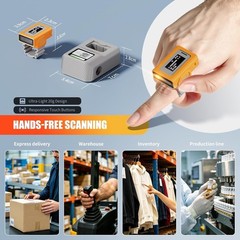 NETUM XR700 Wearable 2D Ring Barcode Scanner with Display, Scanner w/NFC, IP68