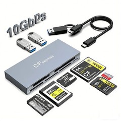 CFexpress Type B Card Reader 8 in 1, 10Gbps Multi CF Express Reader Adapter f…