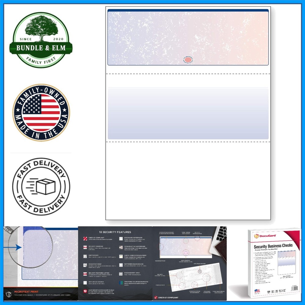 Top-Loading Business Checks with Perforations for Easy Separation, 500 Sheets