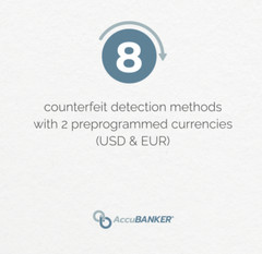 AccuBANKER D700 Currency Value Counting 8Point Counterfeit Bill Detector USD EUR