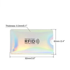 10Pcs Anti-Scan Card Sleeve Anti-Magnetic Anti-Theft anti RFID/NFC Scanning Alum