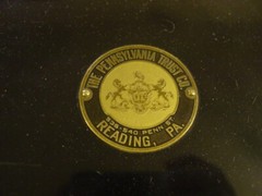 Vintage Metal Bank Lock Safe Deposit Box The Pennsylvania Trust Co Reading PA