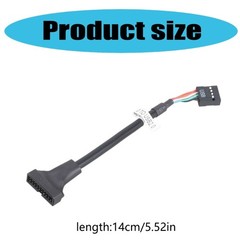 20Pin USB3.0 to 9Pin USB2.0 Internal Cable USB3.0 Header to USB2.0 Adapter Cable