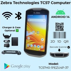 Zebra TC57 Android 14 Scanner 4GB/32GB Barcode – Unlocked – TC57HO-1PEZU4P-37