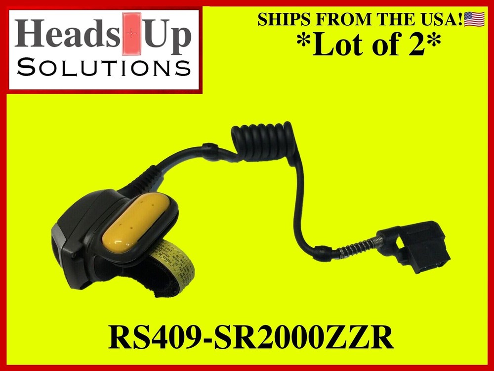 LOT OF 2 Motorola RS409-SR2000ZZR Ring Scanner for use with WT4090 REFURBISHED