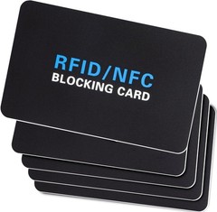 RFID Blocking Card – NFC Contactless Credit Debit Card Protector (5 Pack)