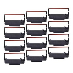 12 Ribbon Cartridge for Epson ERC 30/34/38 Black/RED TM-U220 TM-U220D M119D