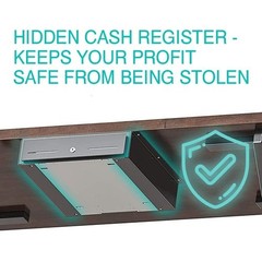 Under Counter Cash Drawer Mount Brackets, Heavy Duty Steel, Easy Install, 13-14