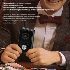 Winners Bank, Metal Box For Gambler, Winner Bank With Key Casino, Mini Lock B…
