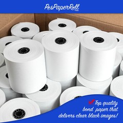 3″ x 165′ Cash Register 1 Ply Blended Bond Printer Pos Paper Roll 14Rolls/Case
