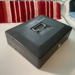 Sentry Safe DCB-12 Steel Cash Box 12x9x3 Gray Money Tray 4 Slot – NO KEY/MISSING