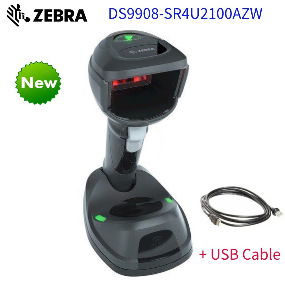 New Zebra DS9908-SR4U2100AZW 1D 2D LED Portable Barcode Scanner With USB Cable