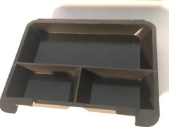Honeywell black steel cash box with removable tray 8 x 6 x 3 1/2 in.