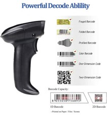 1D 2D Wired Handheld Bar Code Scanners Readers for Computers USB Cable
