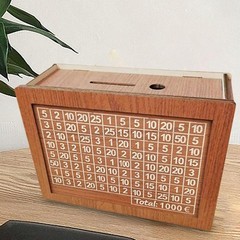 Wooden Money Box Kids Adults Money Box Money Saver Portable Retro Change Box