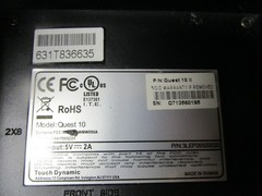 Touch Dynamic Quest 10 II POS Tablet w/ Battery – Used No Charger or Accessories