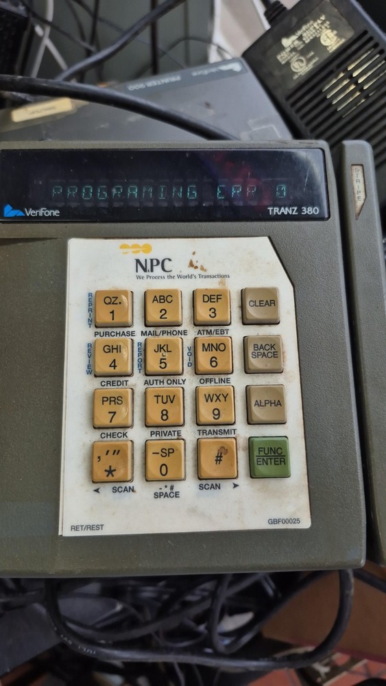 Tranz 380 credit card terminal,