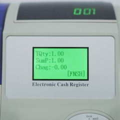 LCD Display Electronic POS System 48 Keys Cash Register For Retail with Drawer
