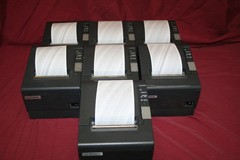 Lot of (7) EPSON TM-T88IV THERMAL w/seriai I/F& PS-180 adapter-Tested-See photos