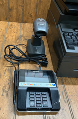 NCR Real POS 7616 w/ Monitor Keyboard Printer Scanner Card Reader Cash Drawer #3