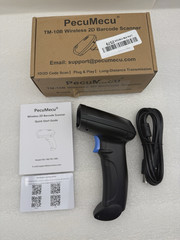 PecuMecu Bluetooth 1D&2D Barcode Scanner 3-in-1 Wireless USB QR Data Matrix Scan