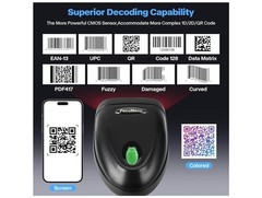 PecuMecu Bluetooth 1D&2D Barcode Scanner 3-in-1 Bluetooth & USB Wireless TM-10B
