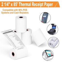 2 1/4″ x 85′ Thermal Receipt Paper POS Cash Register Terminal Rolls 50 PCS