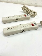 LOT OF 2 Tripp Lite SUPER6TEL SurgeProtector 7 Outlets 120V Surge Suppressors