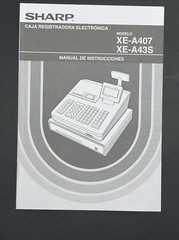 INSTRUCTION OPERATIONS MANUAL Español Spn. Sharp XE-A407 XE-A43S Cash Register