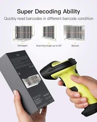 Inateck Wireless Barcode Scanner Barcode Reader 2.4GHz 35M Range Auto Scanning