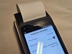 Verifone T650p portable Android-based smart POS terminal, Locked, Bad Printer
