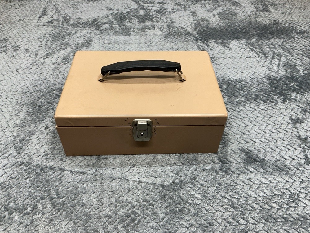 Rockaway Metal Products Corp Cash Lock Box Steel New York No Key 11x8x4