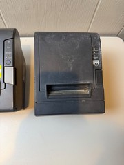Lot of 2 Epson Thermal Receipt Printers M244A TM-T88V – FOR PARTS – NO ADAPTERS