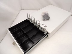 New Unused Star Micronics Black Cash Drawer SMD2-1317WT44 w/ USB Adapter
