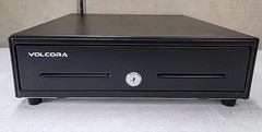 NEW In Box VOLCORA 500022 BLACK Auto Open Cash Register Drawer Commercial