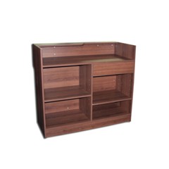48 In Ledgetop Cash Register Checkout Counter 48″L x 22″D x 42″H | CHERRY