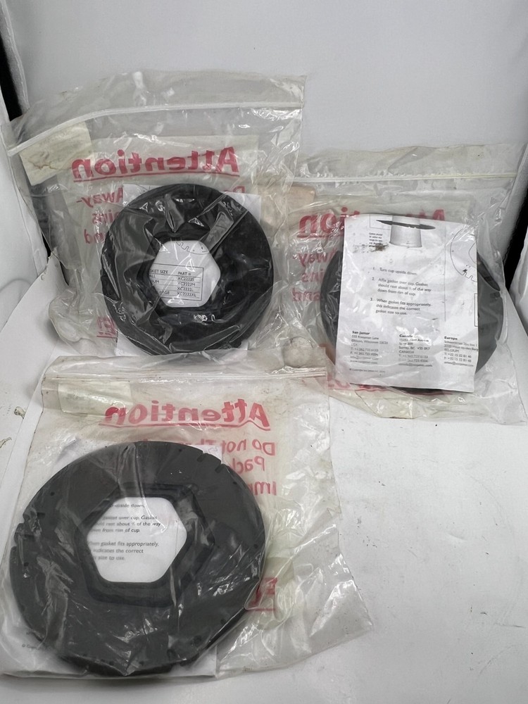 3 Packs of 4 Black Replacement Gasket XC2226BK for Euro EZ-Fit