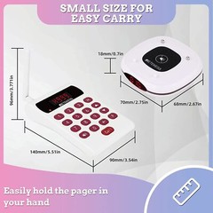 Retekess TD161 Wireless Paging Querying System 10 Buzzers Food Truck Clinics Bar