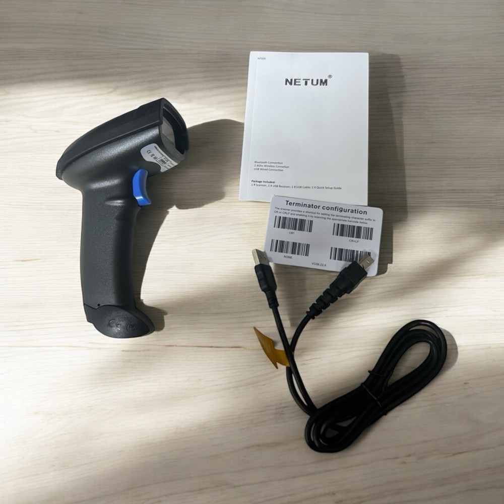 Netum Bluetooth Barcode Scanner Reader 2.4G Wireless and Bluetooth Function