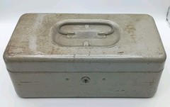 CCC Products Top Metal Cash Box Container Storage Safe Steel Box with Tray