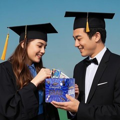 Graduation Cash Gift Box Money Holder Surprise Pull Out 50 Bags DIY Blue