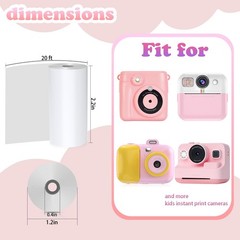 12 Rolls Instant Print Refill Set, HD Printing Thermal for Most Instant Photo…