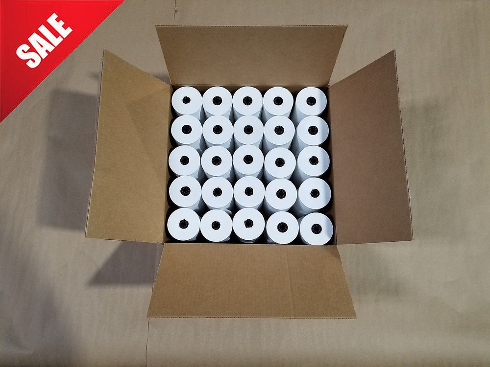 3 1/8″ (80mm) x 230′ Thermal Receipt Paper Rolls 50 Rolls