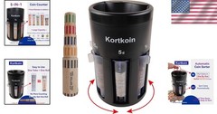 Automatic Coin Sorter 5 in 1 Coin Counter with Coin Wrappers, Sort Your Spare Ch