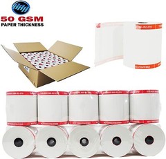 3-1/8″ X 230′ THERMAL RECIPET PAPER 50 ROLLS POS PAPER 50 GSM PAPERTHICKNESS