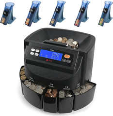 L LIKED Coin Counter and Sorter Machine Accurate sort for Nickels, Dimes